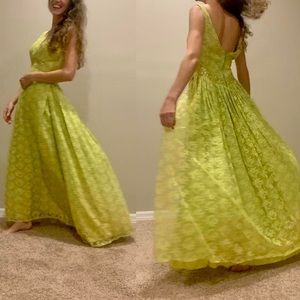 Gorgeous Regal Vintage Lace Mike Benet Ballgown